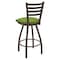 Holland Bar Stool Co 30" Swivel Bar Stool, Brnz Finish, Canter Green Seat X410 - alternate 4